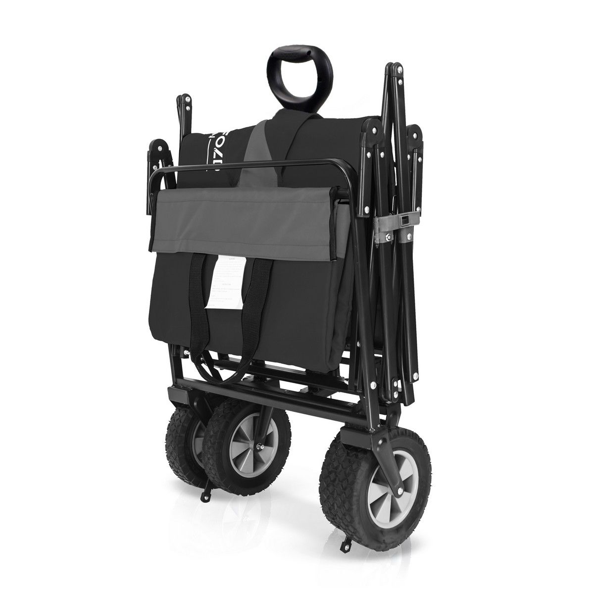 Carrinho dobrável utilitário para exterior com suporte próprio