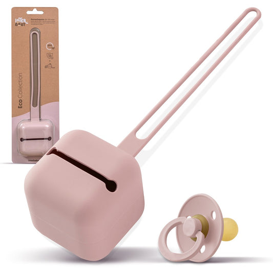 Porta Chupeta De Silicone Rosa Escuro Interbaby