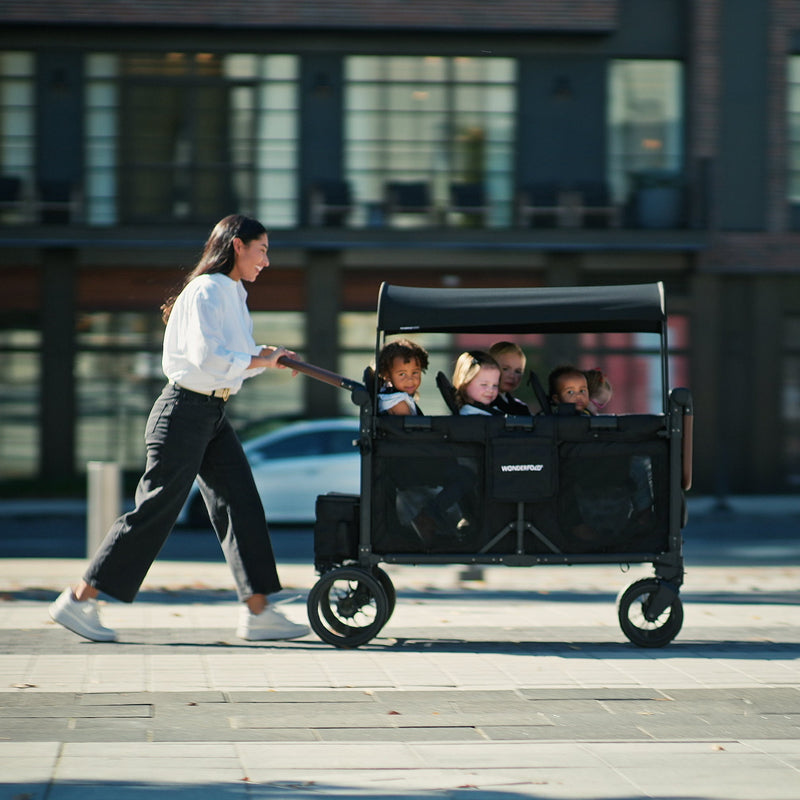 Carrinho de Bebé W4 Luxe Pro de 4 Lugares - Jato Preto