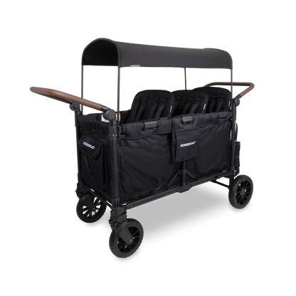 Carrinho de Bebé W4 Luxe Pro de 4 Lugares - Jato Preto