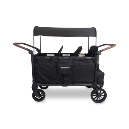 Carrinho de Bebé W4 Luxe Pro de 4 Lugares - Jato Preto