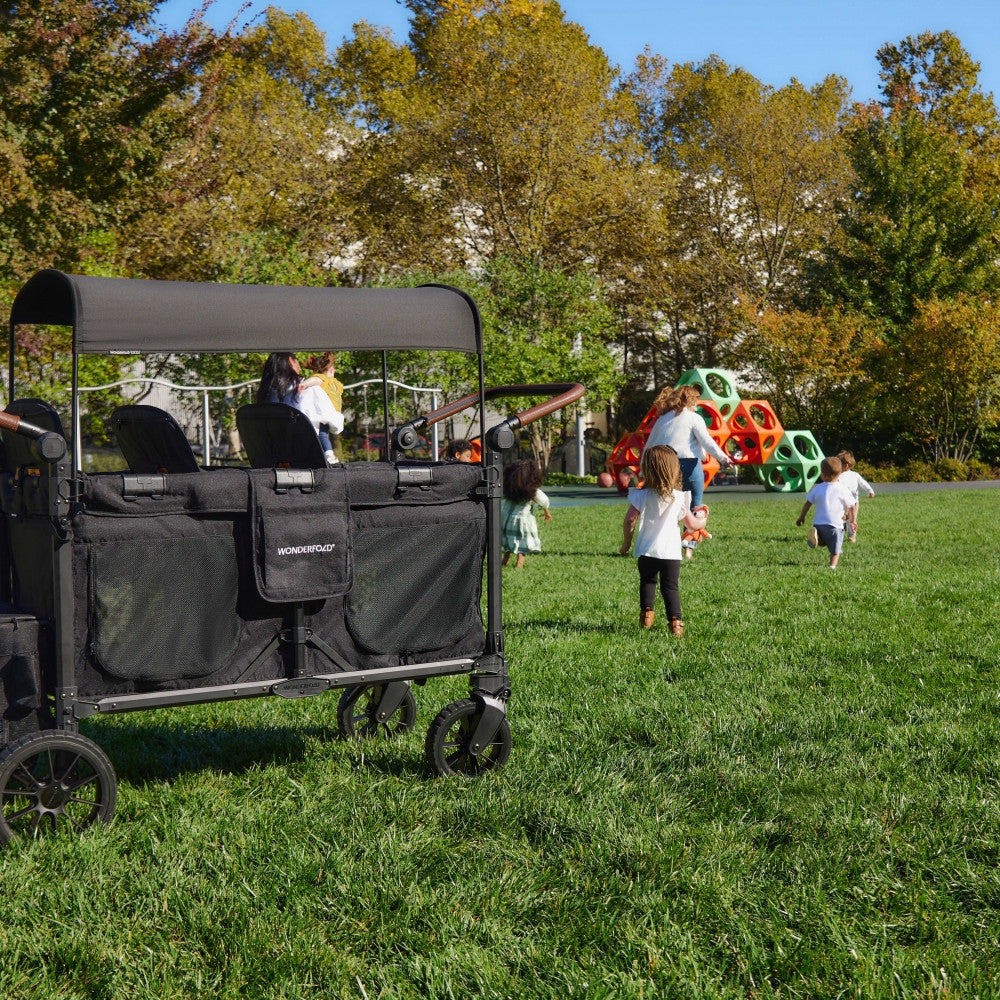 Carrinho de Bebé W6 Pro - Capacidade até 6 crianças - Jato Preto