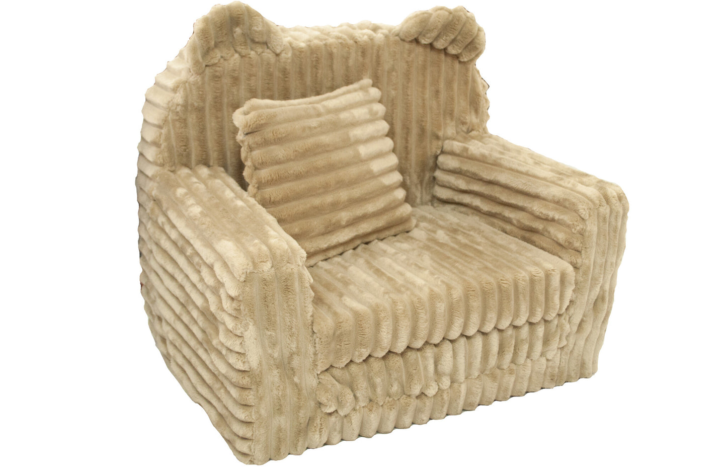 Poltrona infantil sofá cama 51 x 40 x 41 cm bege