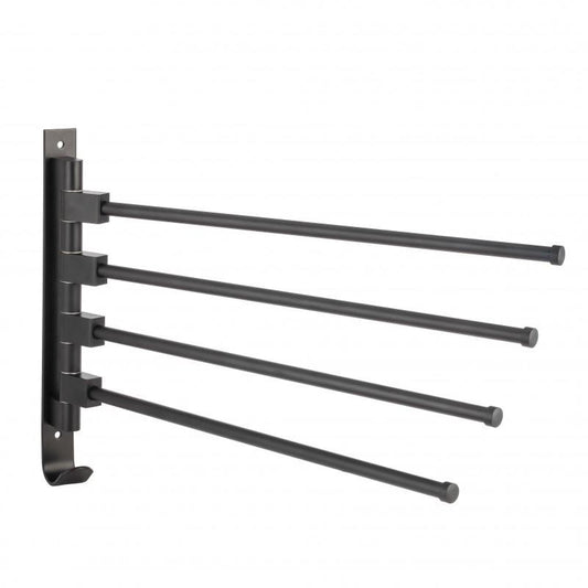 Suporte para toalhas de parede 38,5 x 24 cm preto
