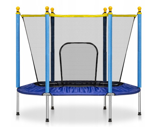 Trampolim com rede Ø140 cm até 45 kg azul