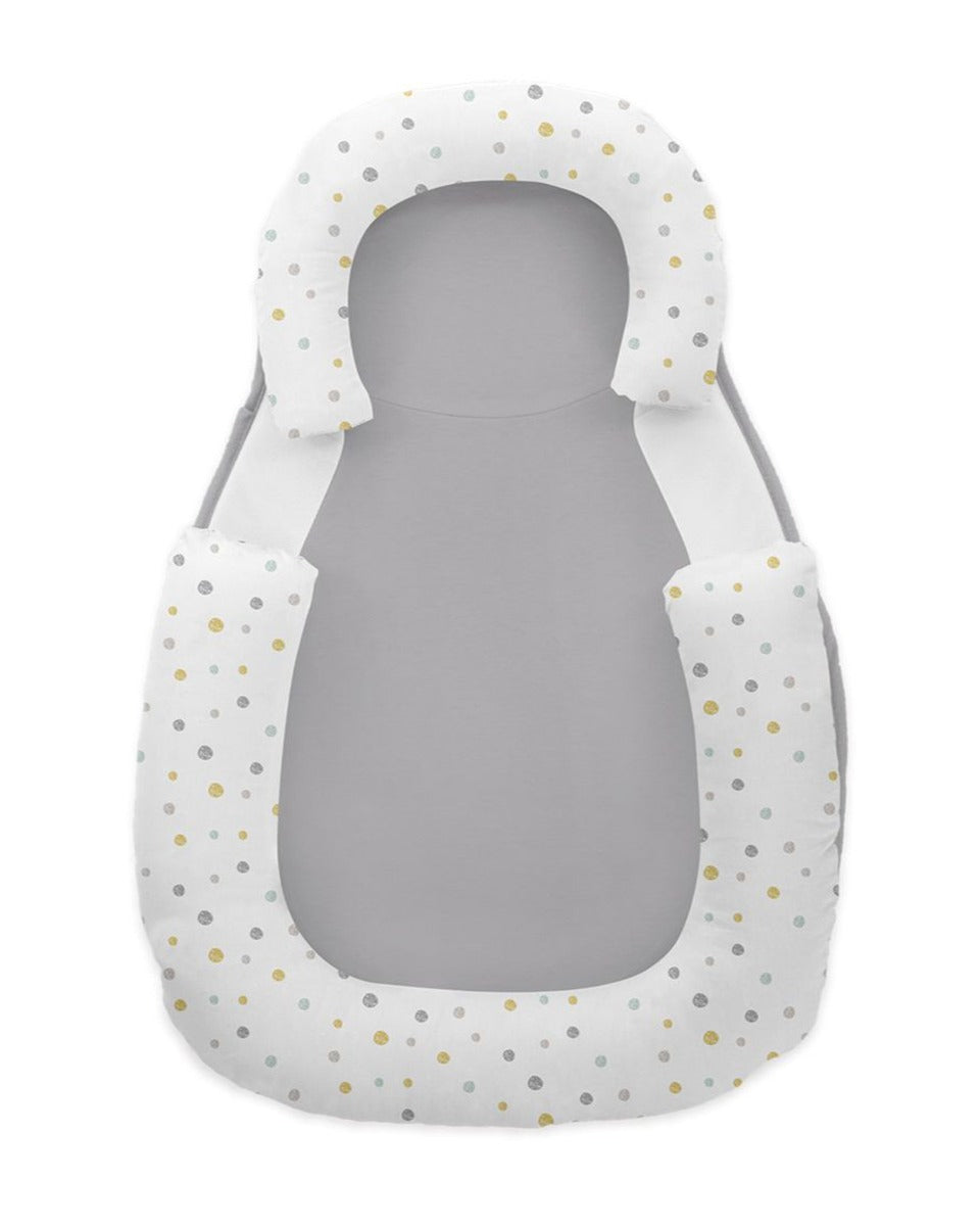 Posicionador anti-roll de espuma viscoelástica Dots Grey