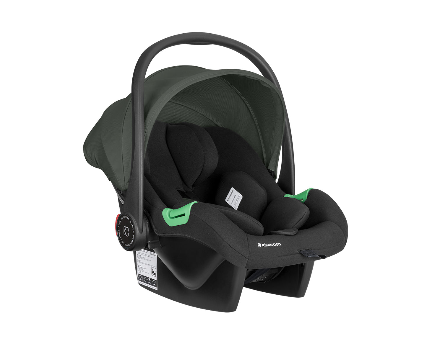 Carrinho de bebé 3 em 1 Ava verde militar com alcofa