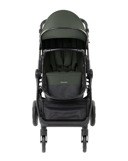 Carrinho de bebé 3 em 1 Ava verde militar com alcofa