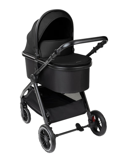 Carrinho de bebé Ava 3 em 1 com alcofa, preto
