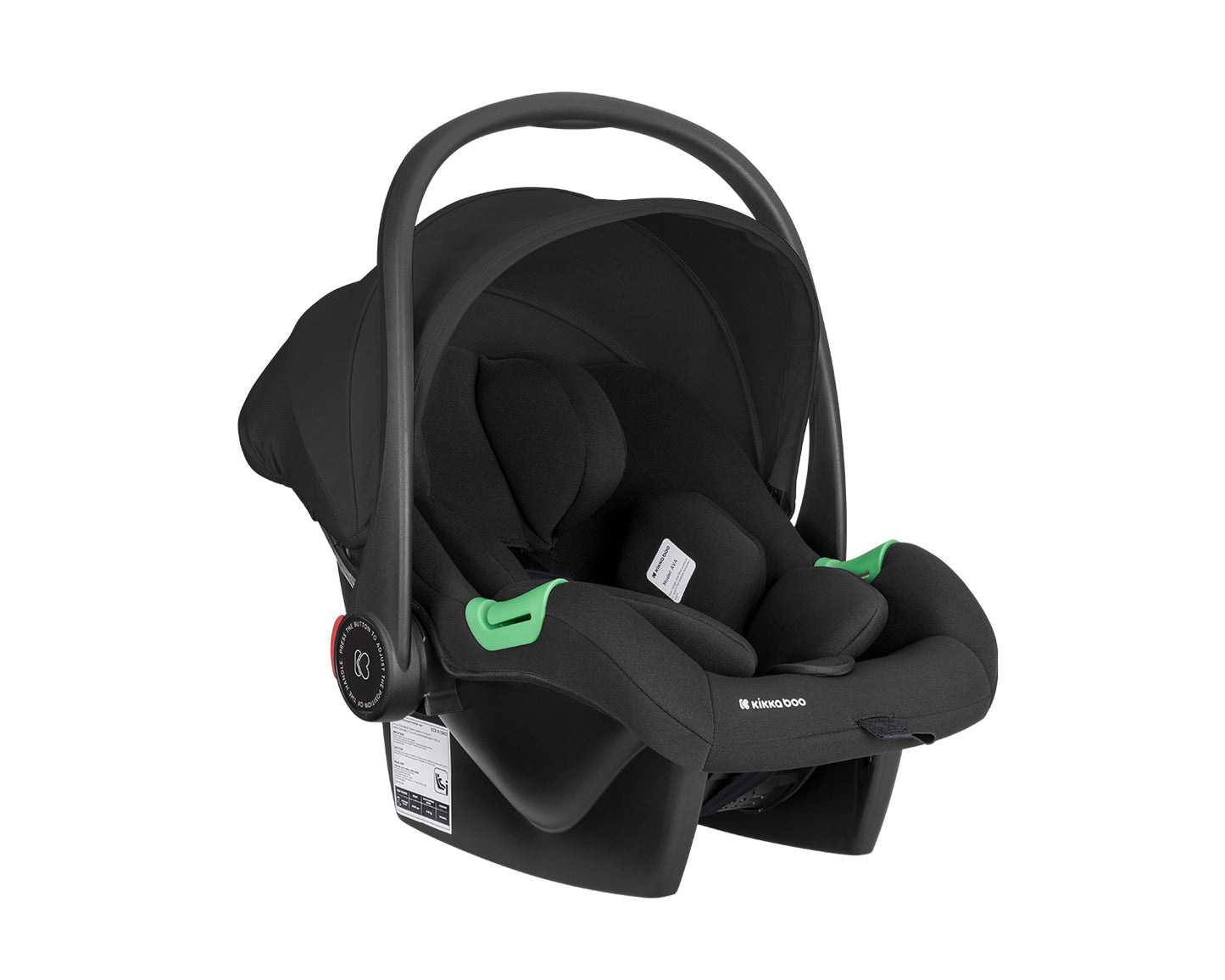 Carrinho de bebé Ava 3 em 1 com alcofa, preto