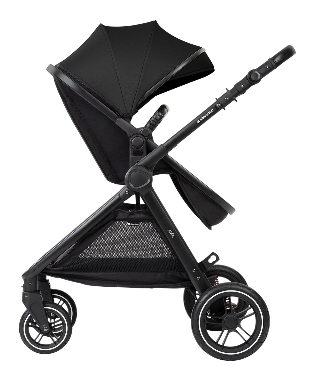 Carrinho de bebé Ava 3 em 1 com alcofa, preto