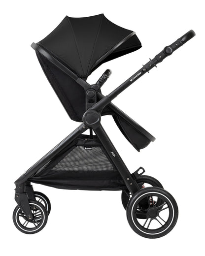 Carrinho de bebé Ava 3 em 1 com alcofa, preto