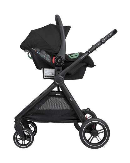Carrinho de bebé Ava 3 em 1 com alcofa, preto