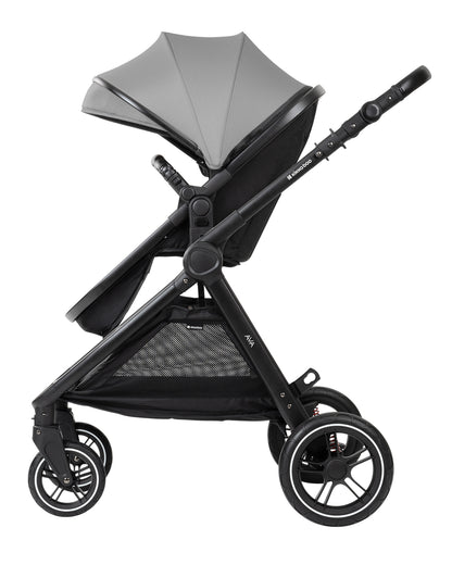 Carrinho de bebé 3 em 1 Ava Grey com alcofa Kikkaboo