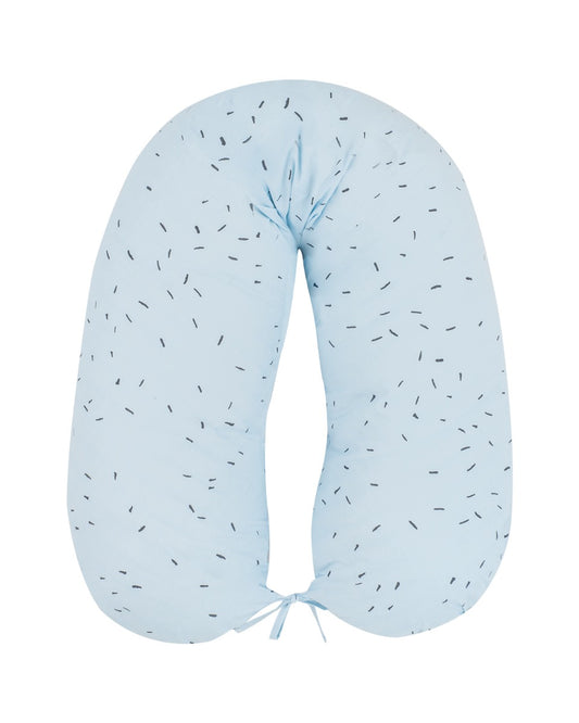 Almofada de gravidez azul com paciência