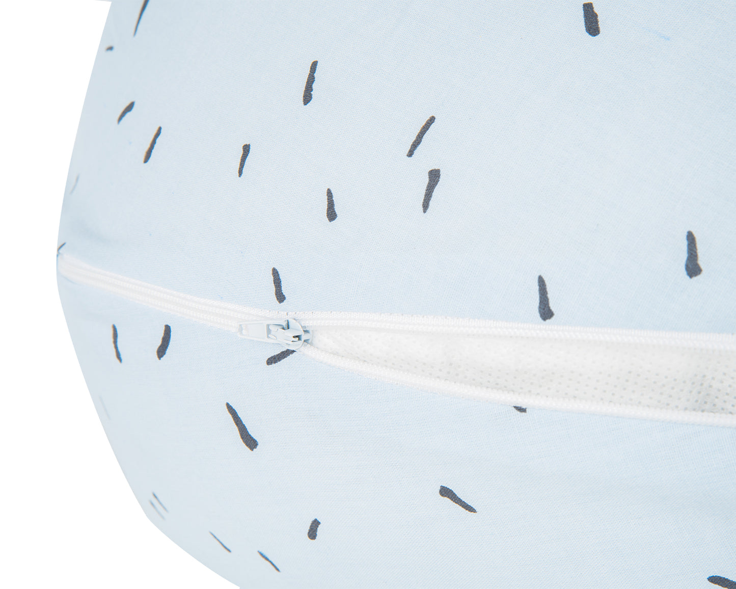 Almofada de gravidez azul com paciência