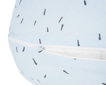 Almofada de gravidez azul com paciência