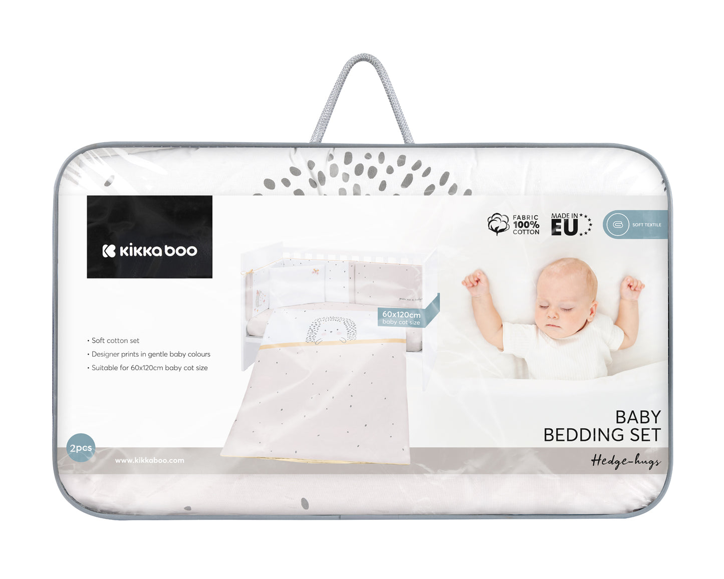 Conjunto de cama de 2 peças estilo UE 60/120 Hedge-hugs Kikkaboo