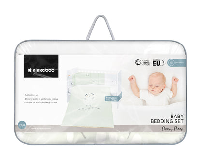 Conjunto de cama de 2 peças estilo UE 60/120 Sleepy Sheep Kikkaboo