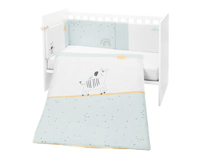 Conjunto de cama de 2 peças estilo UE 60/120 Stripy Friends Kikkaboo