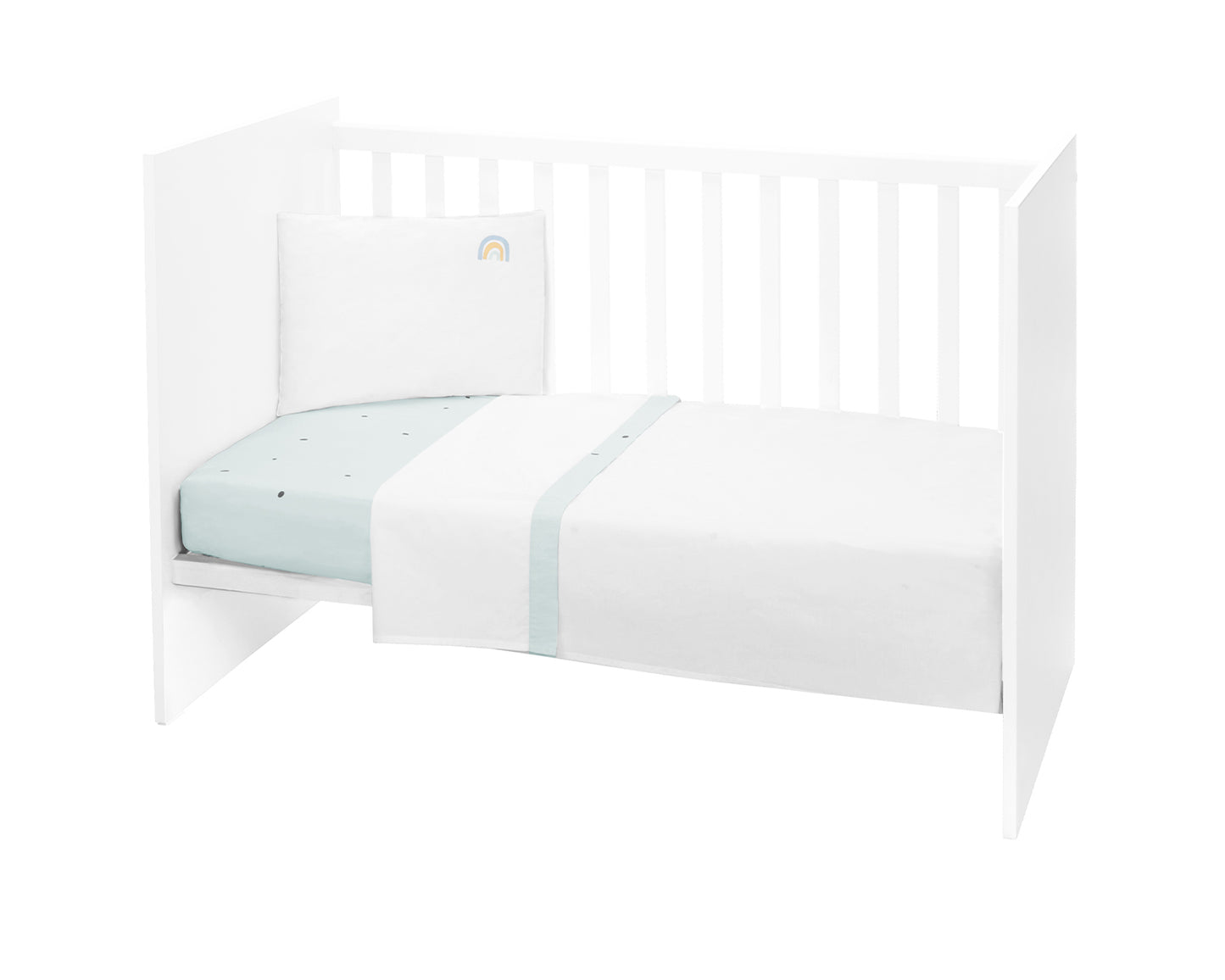 Conjunto de cama de 3 peças estilo UE 60/120 Stripy Friends Kikkaboo