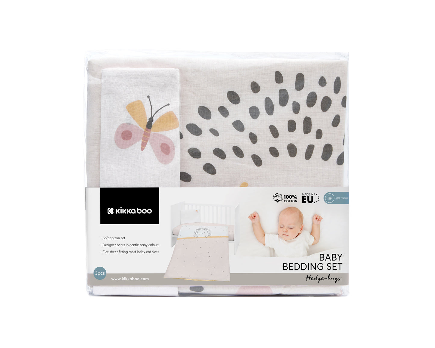 Conjunto de cama de 3 peças Hedge-hugs Kikkaboo