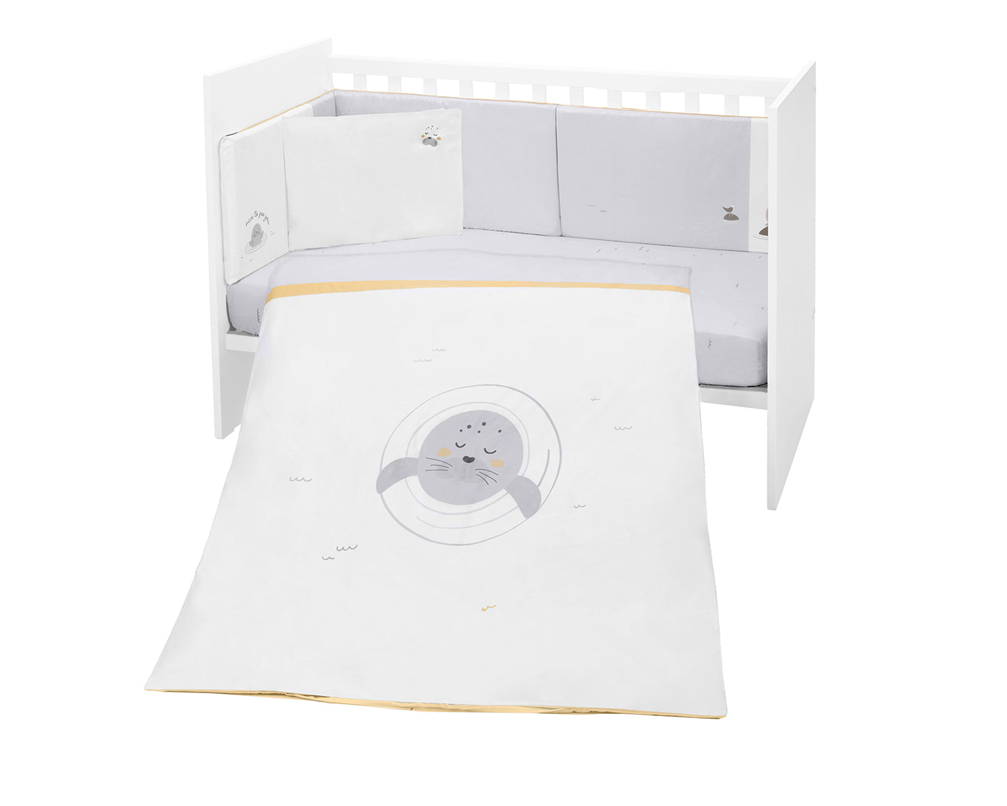 Enxoval de cama de 6 peças 60/120 Seally Me Kikkaboo