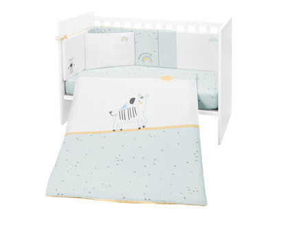 Conjunto de cama de 6 peças 60/120 Stripy Friends Kikkaboo