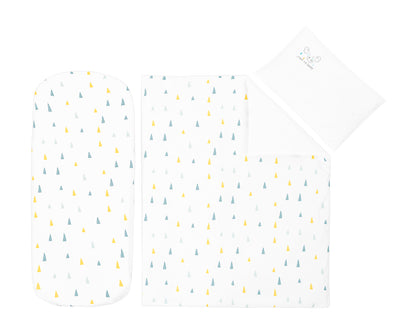 Conjunto de cama Elephant Time com 6 peças para alcofa Kikkaboo