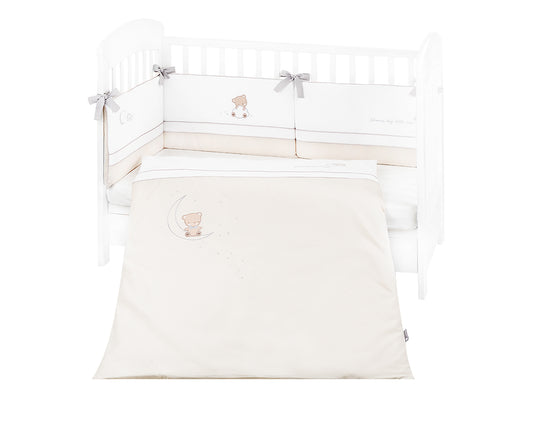 Conjunto de cama bordado de 2 peças estilo UE 70/140 Dream Big Bege Kikkaboo