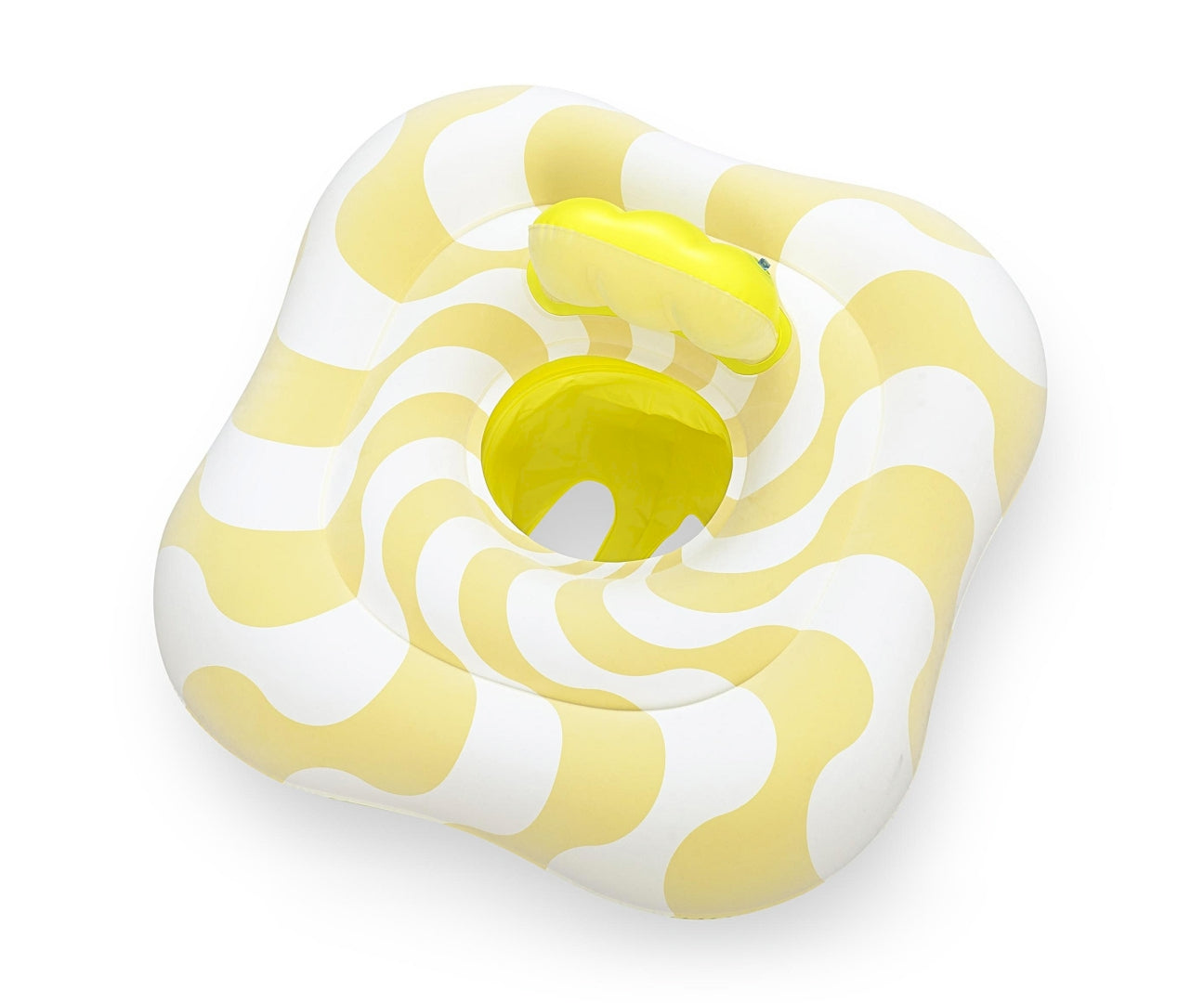 Assento Para Natação Com assento Ondas Amarelas 76Cm X 76Cm Bestway