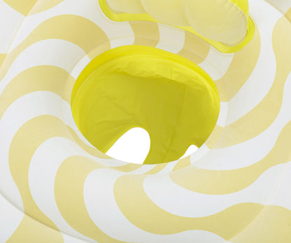 Assento Para Natação Com assento Ondas Amarelas 76Cm X 76Cm Bestway