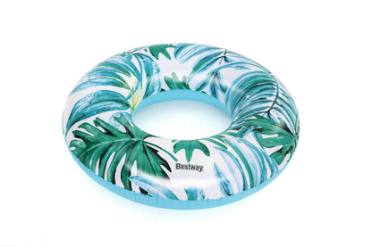 Roda De Nadar Flores 107Cm Azul Bestway