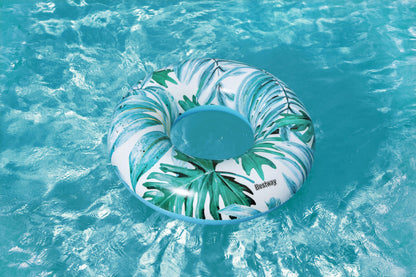 Roda De Nadar Flores 107Cm Azul Bestway