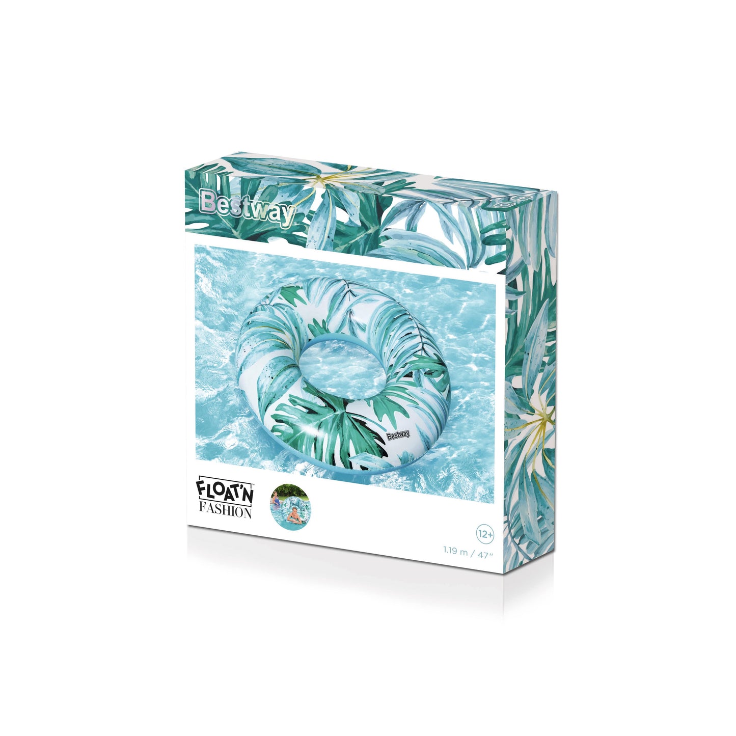 Roda De Nadar Flores 107Cm Azul Bestway