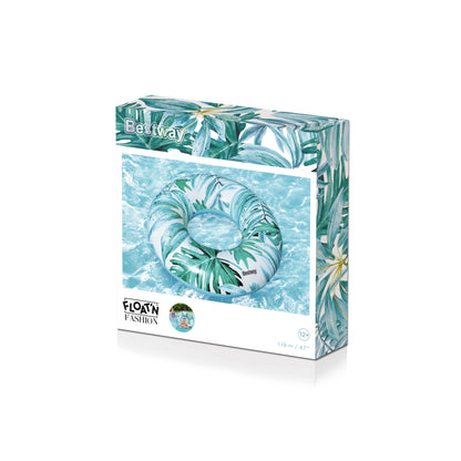 Roda De Nadar Flores 107Cm Azul Bestway
