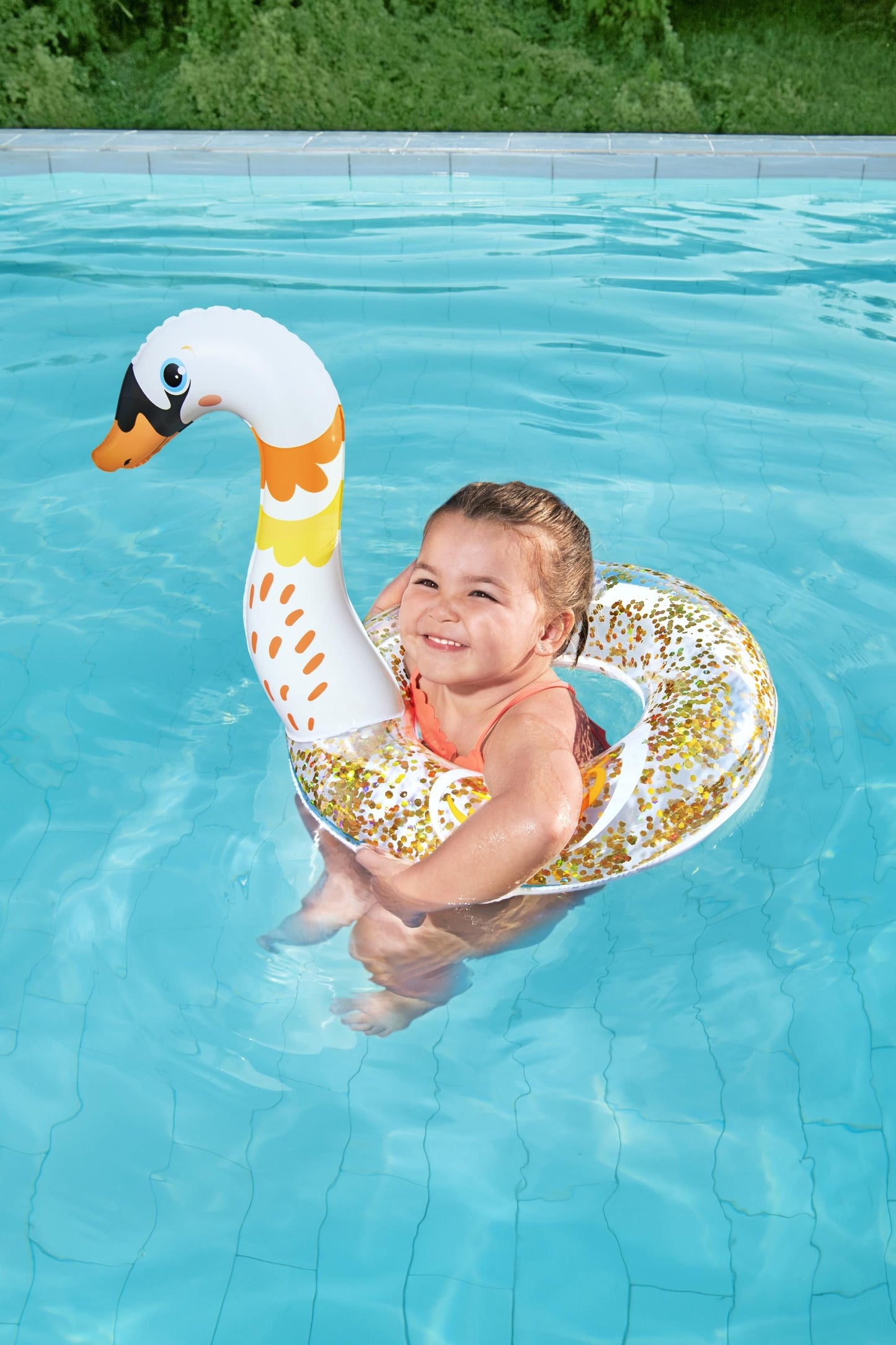 Bóia Com Glitter Cisne 61Cm X 58,5Cm Bestway