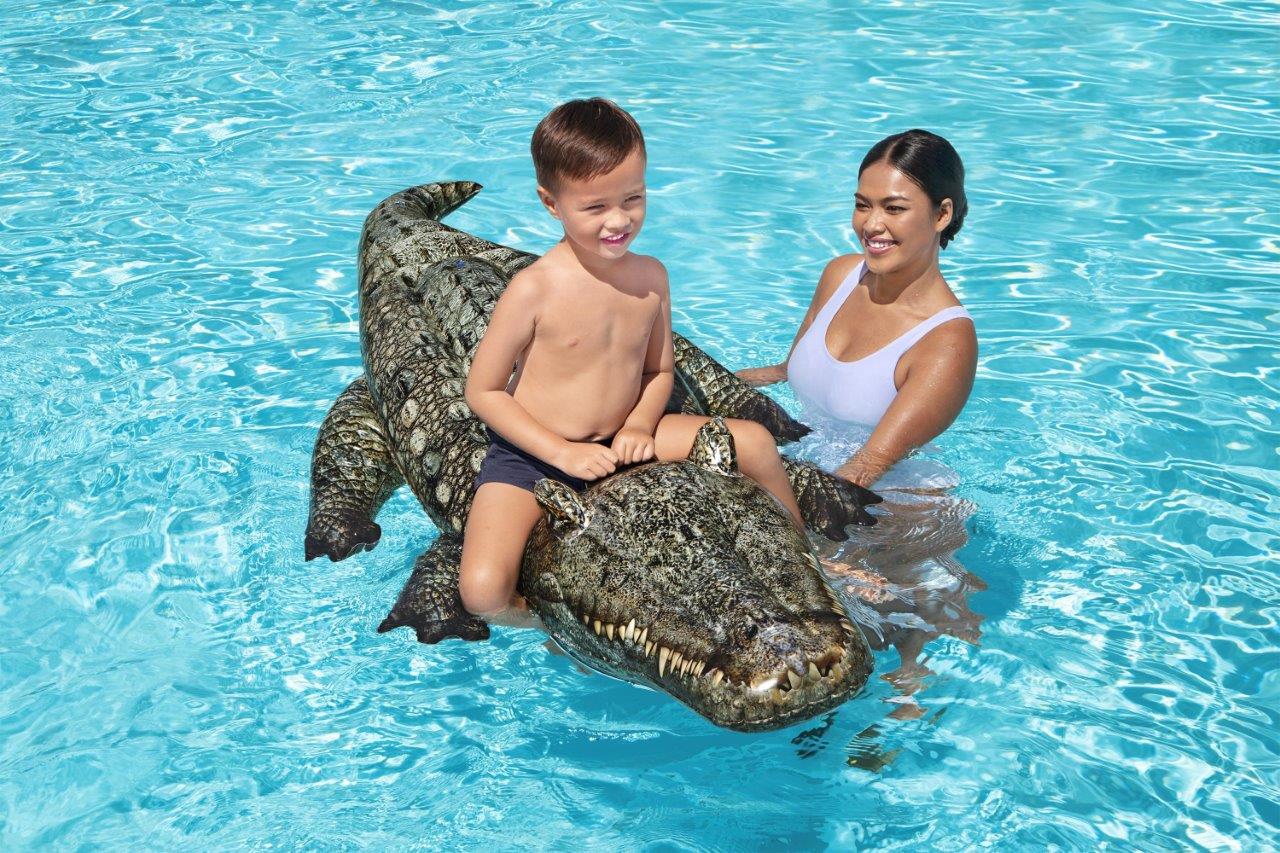 Crocodilo Insuflável Para Nadar Com Pega 1,93M X 94Cm Bestway