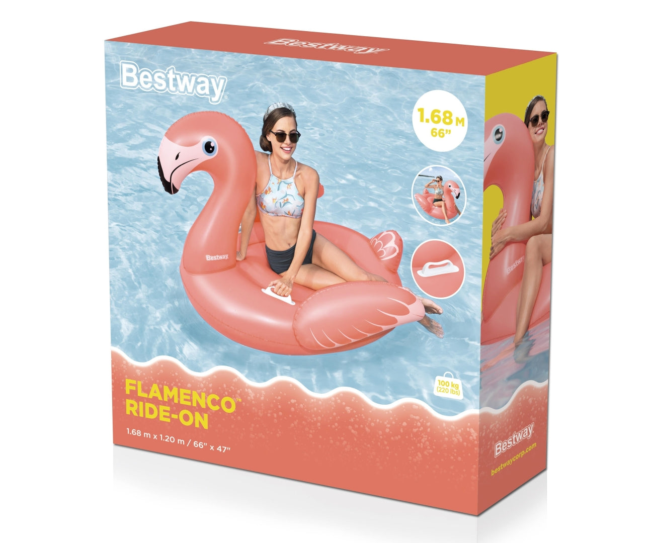Flamingo Insuflável Para Natação 1,68M X 1,2M Bestway