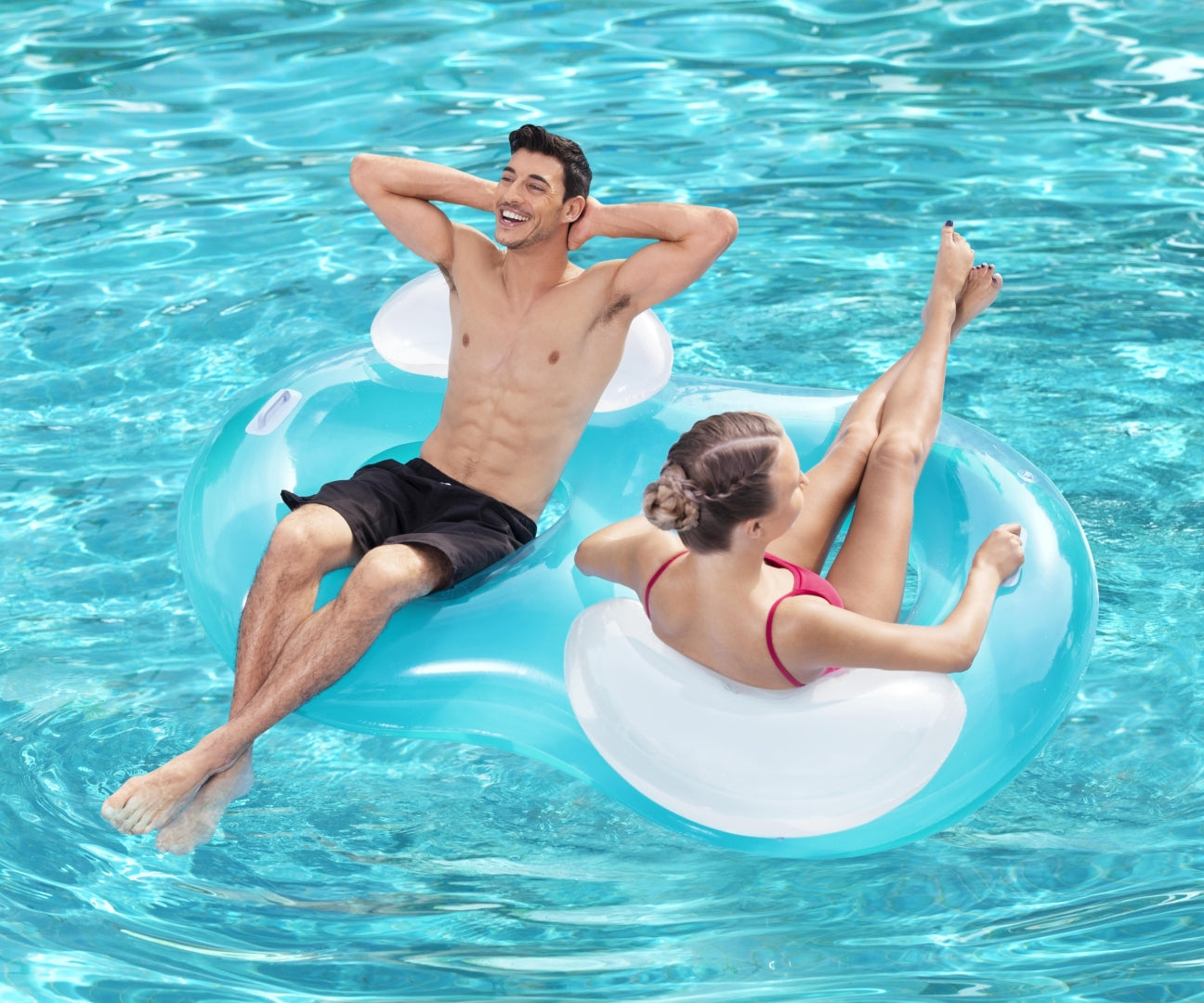 Bóia Insuflável Dupla Cool Comfort Azul 1,88M X 1,17M Bestway