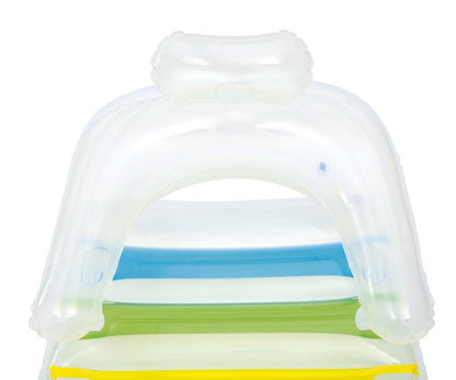 Colchão De Praia Insuflável Dobrável Com Encosto E Apoios De Braços Transparente 1,65M X Bestway