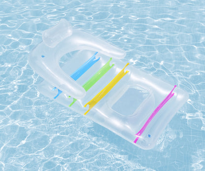 Colchão De Praia Insuflável Dobrável Com Encosto E Apoios De Braços Transparente 1,65M X Bestway