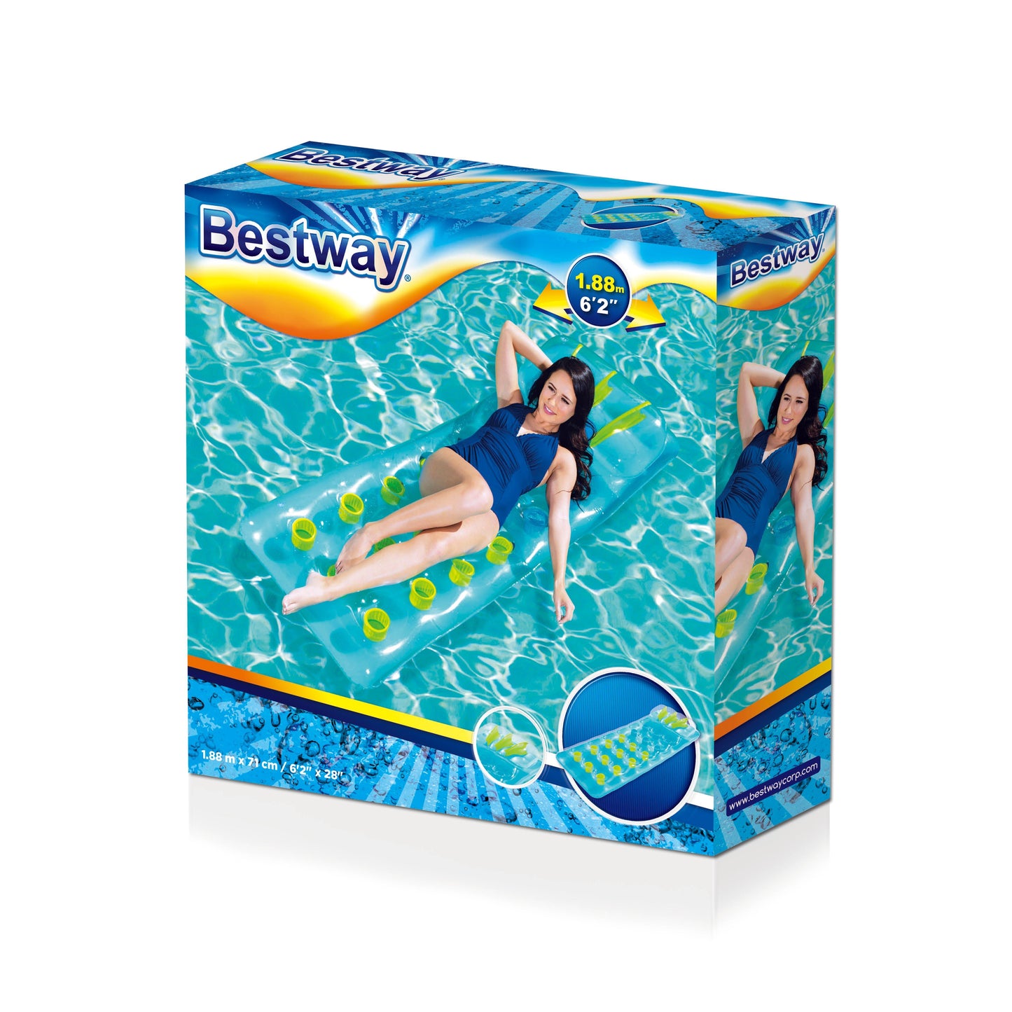 Colchão De Praia Insuflável 188Cm X 71Cm Bestway Sortido