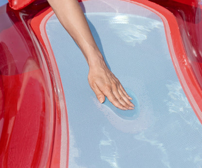 Colchão Insuflável Hydroluxe Com Fundo De Rede Vermelho 1,60M X 84Cm Bestway