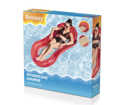 Colchão Insuflável Hydroluxe Com Fundo De Rede Vermelho 1,60M X 84Cm Bestway