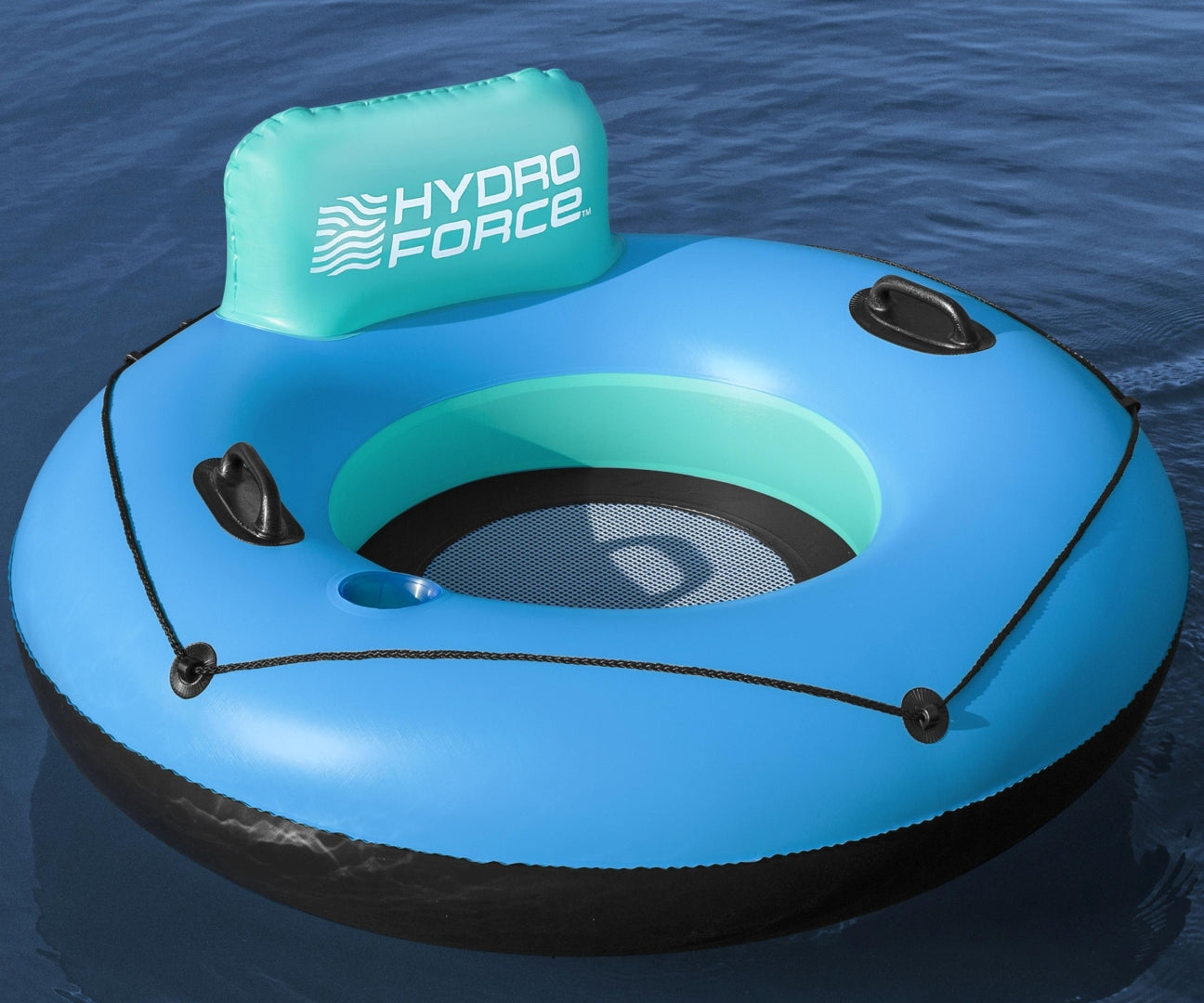 Bóia Insuflável Hydro Force Whitecap Rider Com Encosto Azul 1,19M Bestway
