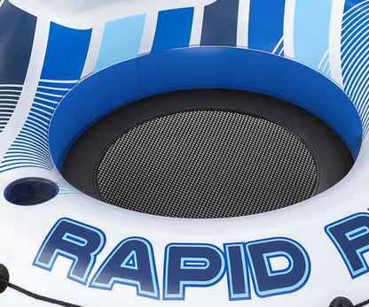 Bóia Insuflável Com Encosto Hydro Force Rapid Rider Azul 1,35M Bestway