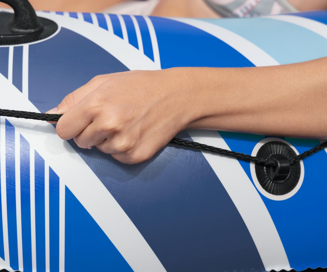 Bóia Insuflável Com Encosto Hydro Force Rapid Rider Azul 1,35M Bestway