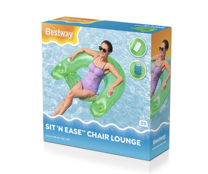 Bóia Insuflável Sit N Ease Com Pegas Verde 1,52M X 0,99M Bestway