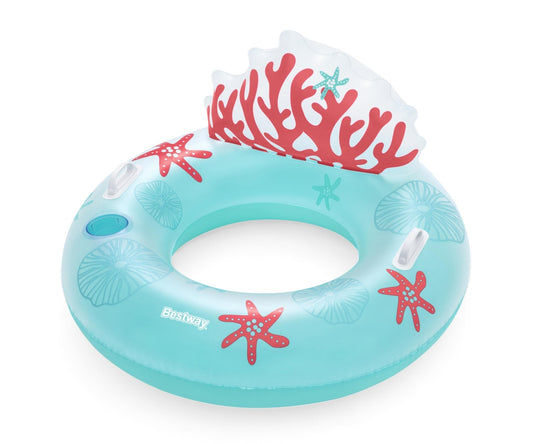 Bóia Insuflável Com Encosto Coral Reef 1,07M X 1,13M Bestway